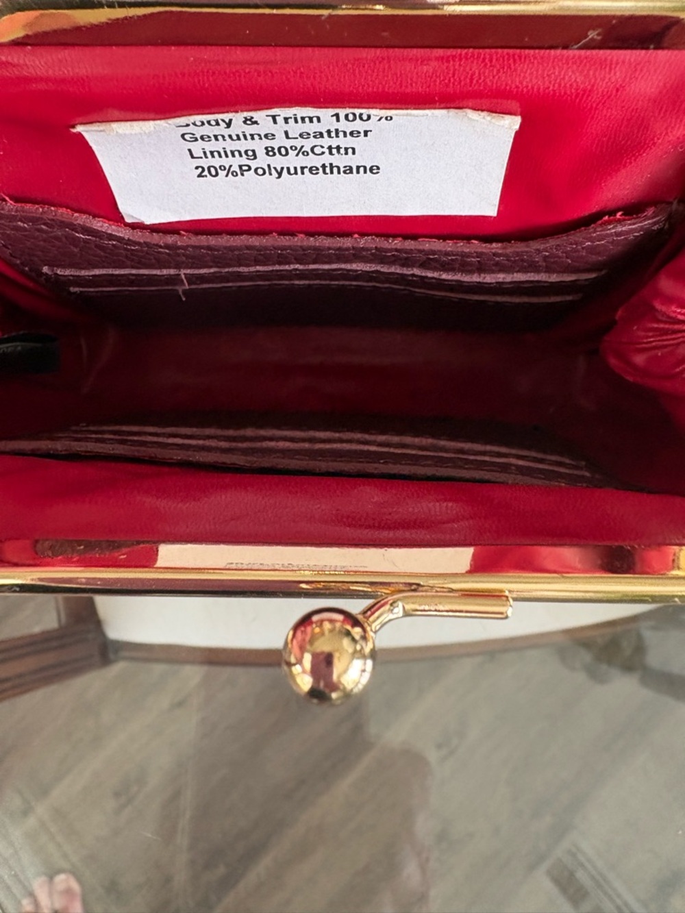 ♥️♥️DOONEY & BOURKE LARGE PEBBLED LEATHER KISS LOCK COIN PURSE!♥️♥️ - Picture 5 of 6